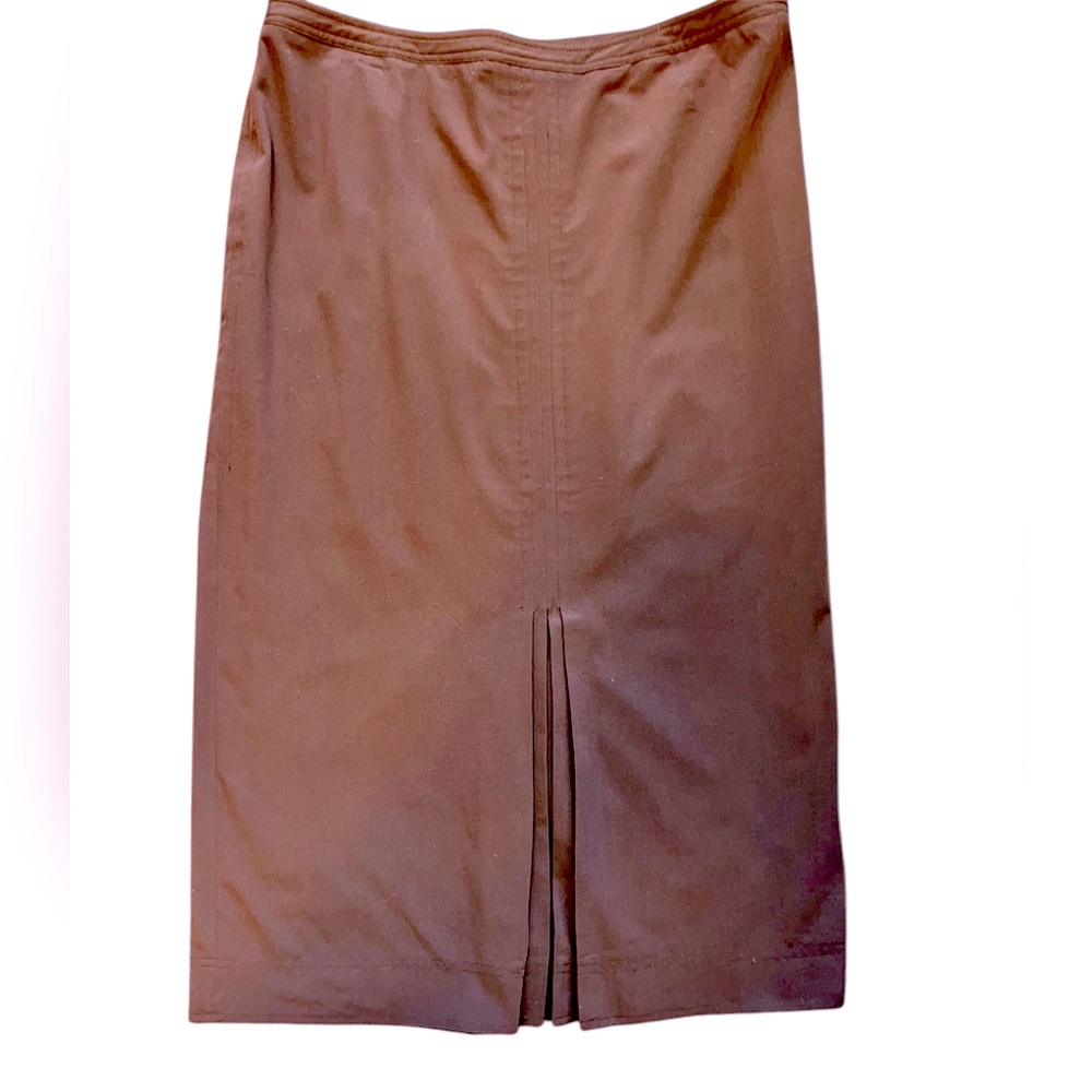 For The Republic dress business chocolate brown skirt, side zipper w/eyelet hook